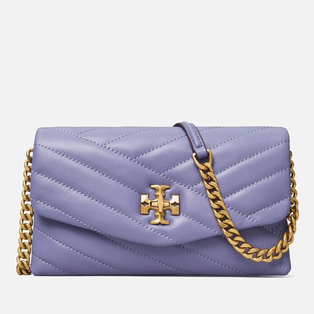 商品Tory Burch|Tory Burch Women's Kira Chevron Chain Wallet - Dark Lotus,价格¥3005,第1张图片