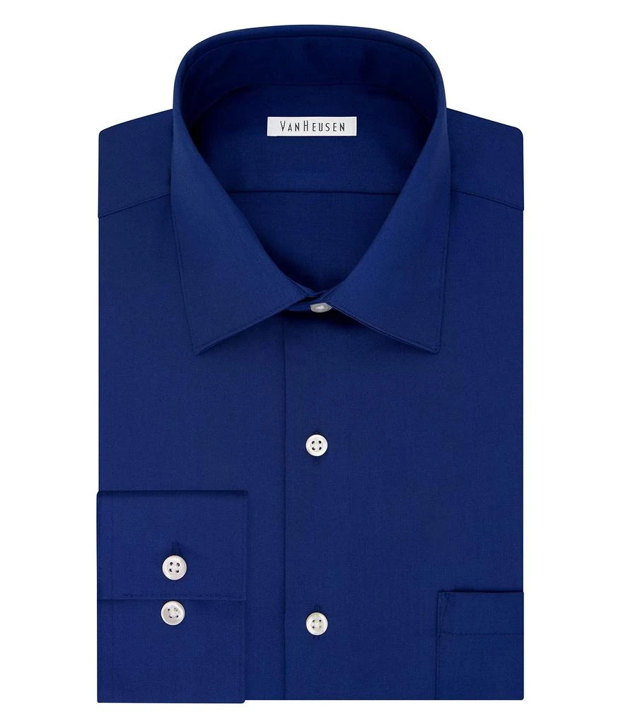 商品Van Heusen|Men's TALL FIT Dress Shirts Lux Sateen Stretch Solid (Big and Tall),价格¥211,第1张图片