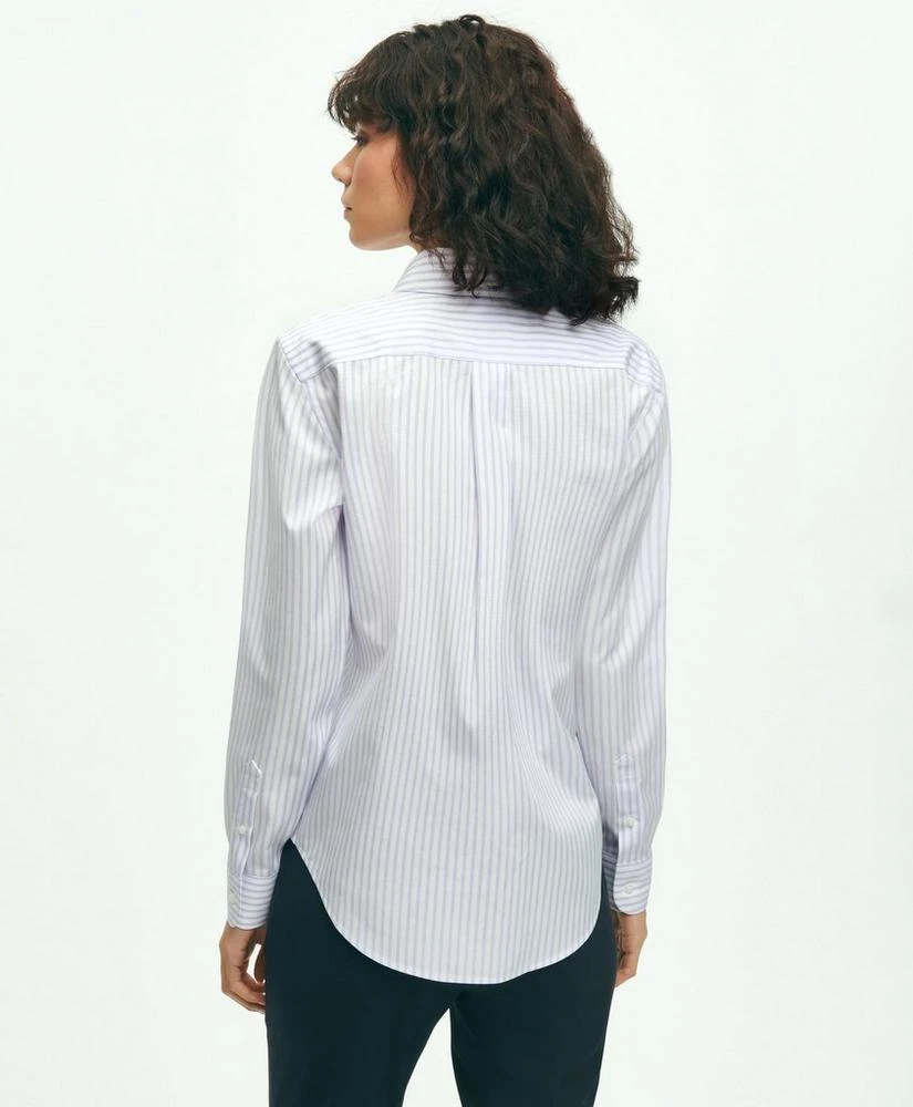 商品Brooks Brothers|Classic Fit Stretch Supima® Cotton Non-Iron Bengal Stripe Dress Shirt,价格¥447,第3张图片详细描述
