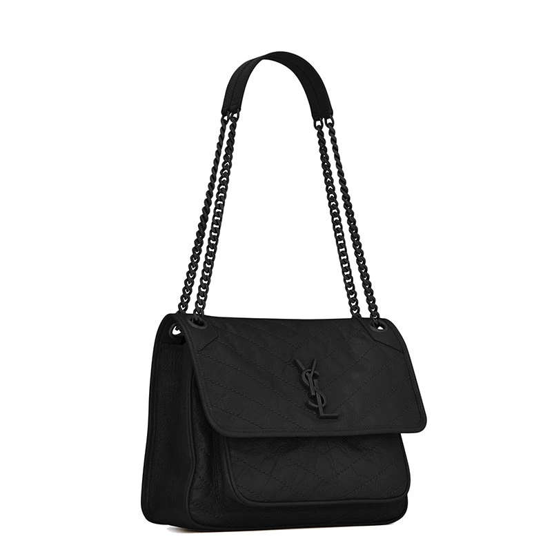 【预售3-7天】SAINT LAURENT PARIS/圣罗兰 YSL 经典NIKI系列 女士中号黑色复古小牛�皮黑扣斜挎单肩链条包6331840EN081000 商品