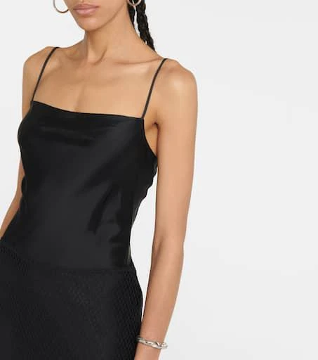商品Helmut Lang|网布边饰缎布吊带连衣裙,价格¥2708,第4张图片详细描述