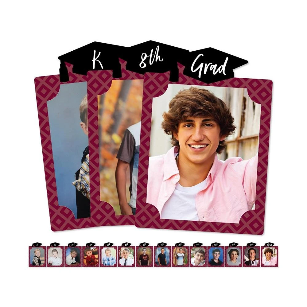 商品Big Dot of Happiness|Maroon Grad - Best is Yet to Come - 8 x 10 inches K-12 School Photo Holder - DIY Graduation Party Decor - Picturific Display,价格¥224,第1张图片