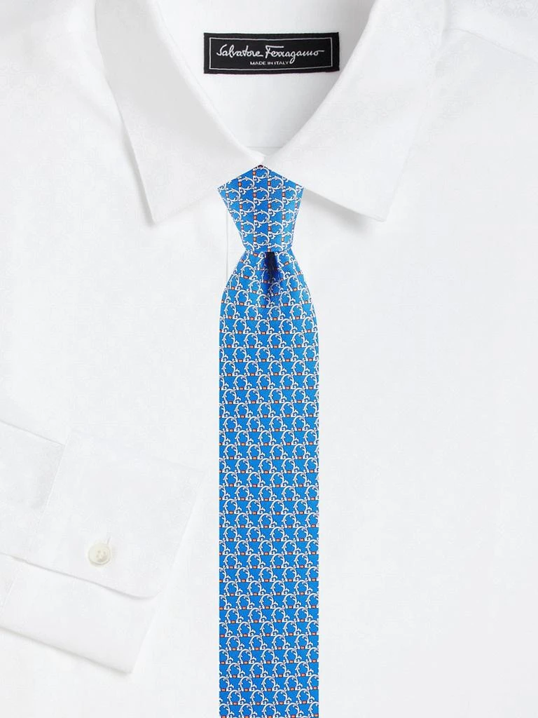 商品Salvatore Ferragamo|Gancini Woven Silk Tie,价格¥379,第2张图片详细描述