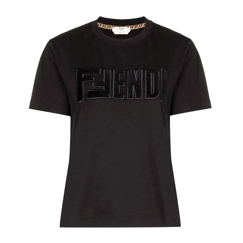FENDI 女士黑色短袖 FS7254-AD8Z-F0GME商品第1张图片规格展示
