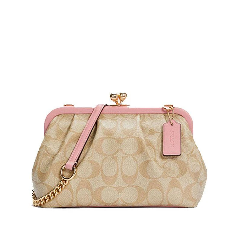 商品Coach|美国直邮COACH蔻驰新款NORA女士索吻包单肩斜挎链条包C2876IMAA8,价格¥2547,第1张图片