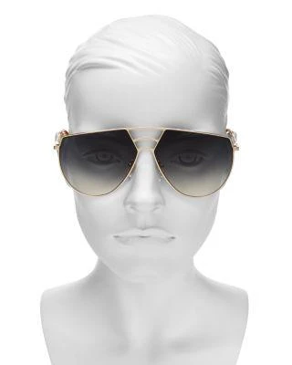 商品Chloé|Women's Ricky Triple Bridge Gradient Aviator Sunglasses, 62mm,价格¥3139,第2张图片详细描述