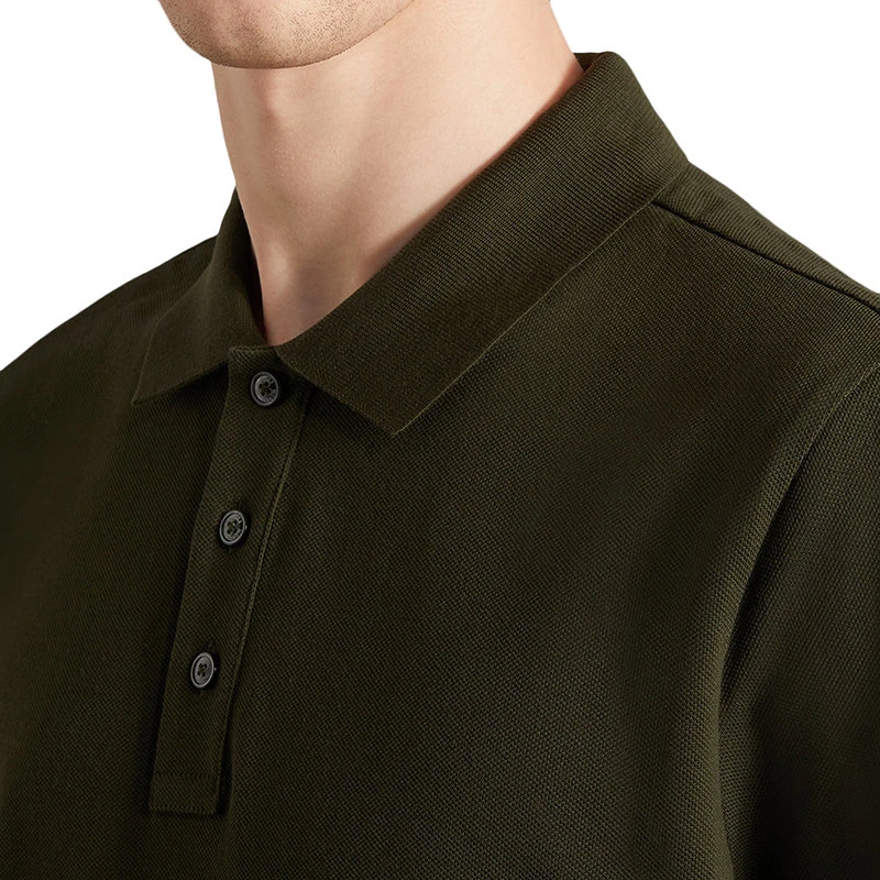 商品Moncler|【预售3-7天】Moncler/蒙克莱 22年秋冬新款 男士军绿色纯棉短袖polo衫H20918A705108455695N,价格¥2118,第5张图片详细描述