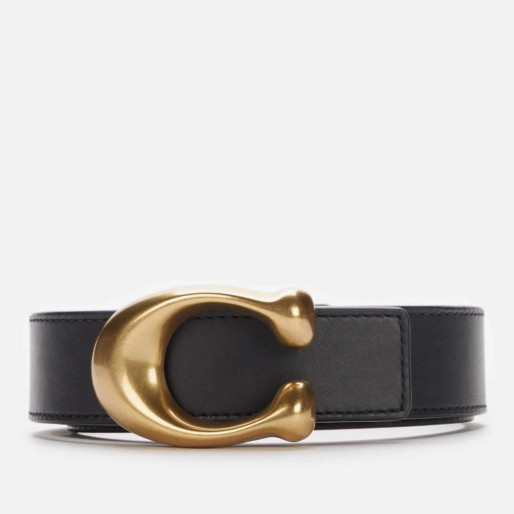 商品Coach|Coach Women's 32mm Sculpted C Reversible Belt - Black 1941 Saddle,价格¥1240,第1张图片