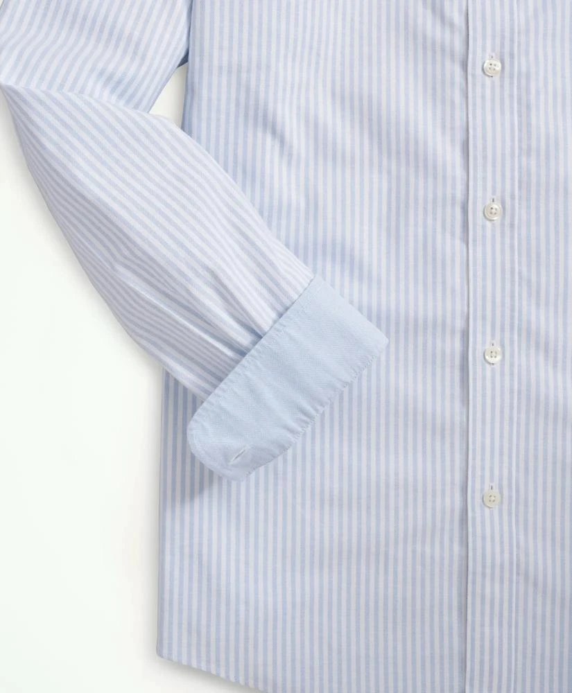 商品Brooks Brothers|Stretch Non-Iron Oxford Button-Down Collar, Bengal Stripe Sport Shirt,价格¥807,第3张图片详细描述