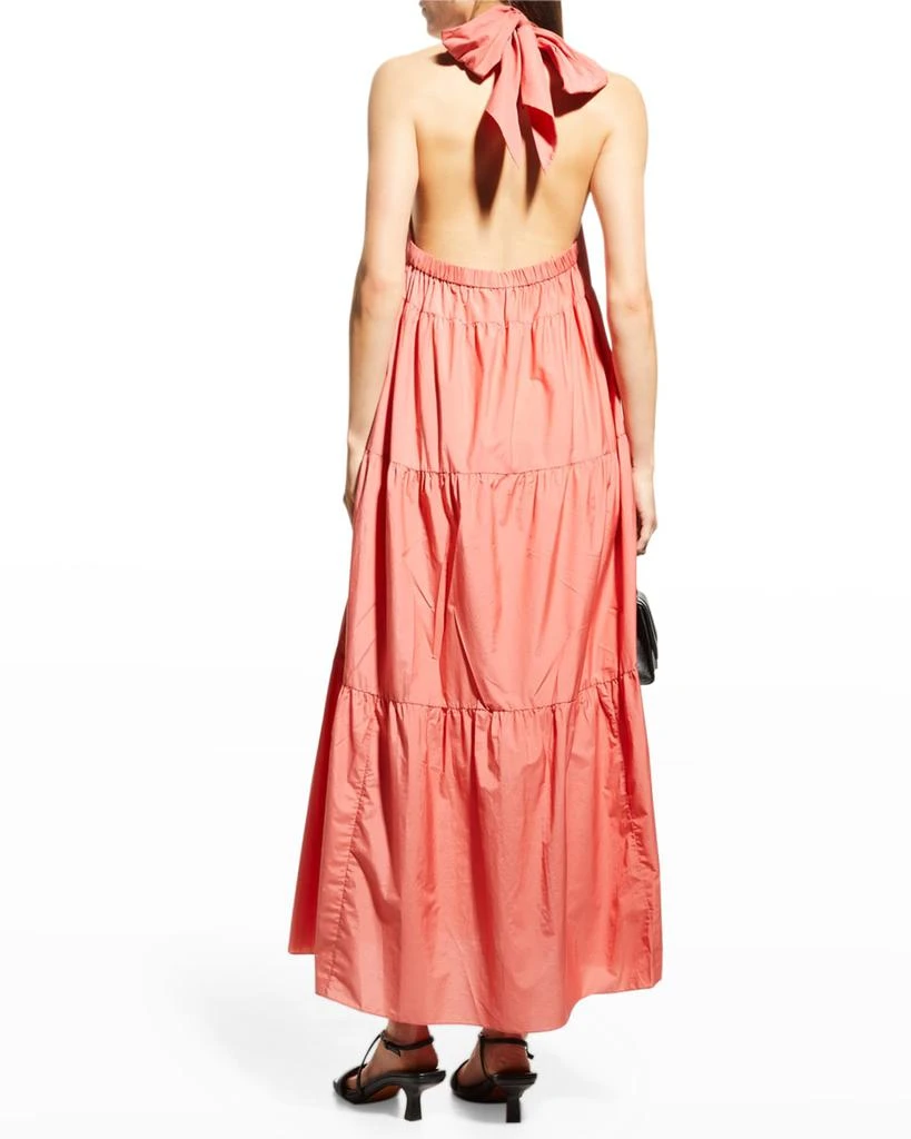 商品Theory|Sleeveless Tiered Halter Maxi Dress,价格¥1367,第4张图片详细描述