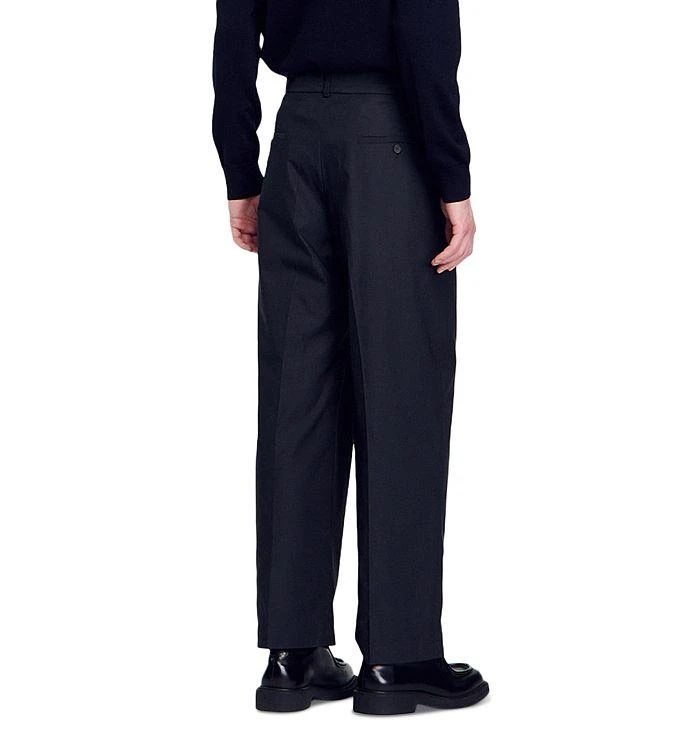 商品Sandro|Gerard Wool Wide Leg Pleated Pants,价格¥1915,第4张图片详细描述
