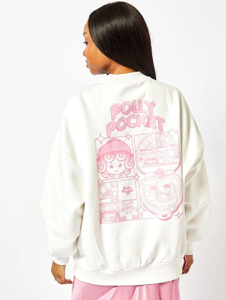 Polly Pocket x Skinnydip Poster Sweatshirt In Ecru 商品