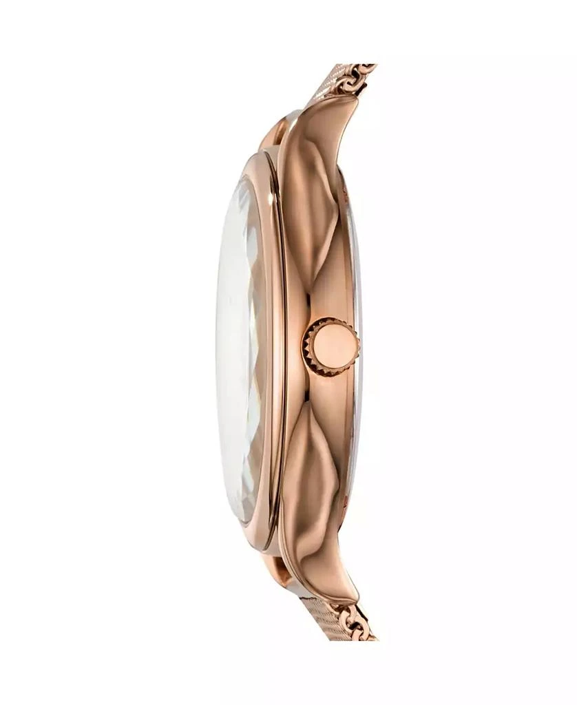 商品Fossil|Women's Laney Three Hand Rose Gold Stainless Steel Mesh Watch 34mm,价格¥1187,第2张图片详细描述