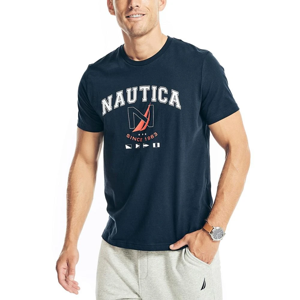 商品Nautica|Men's Sustainably Crafted Logo Graphic T-Shirt,价格¥217,第1张图片