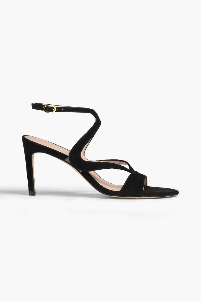 商品Stuart Weitzman|Mariposa PVC-trimmed suede sandals,价格¥505,第1张图片