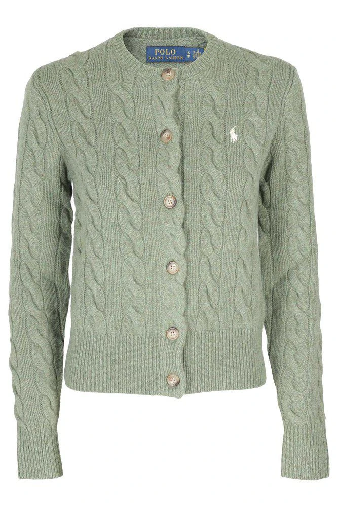 商品Ralph Lauren|Polo Ralph Lauren Pony Embroidered Cable-Knit Cardigan,价格¥1354,第1张图片