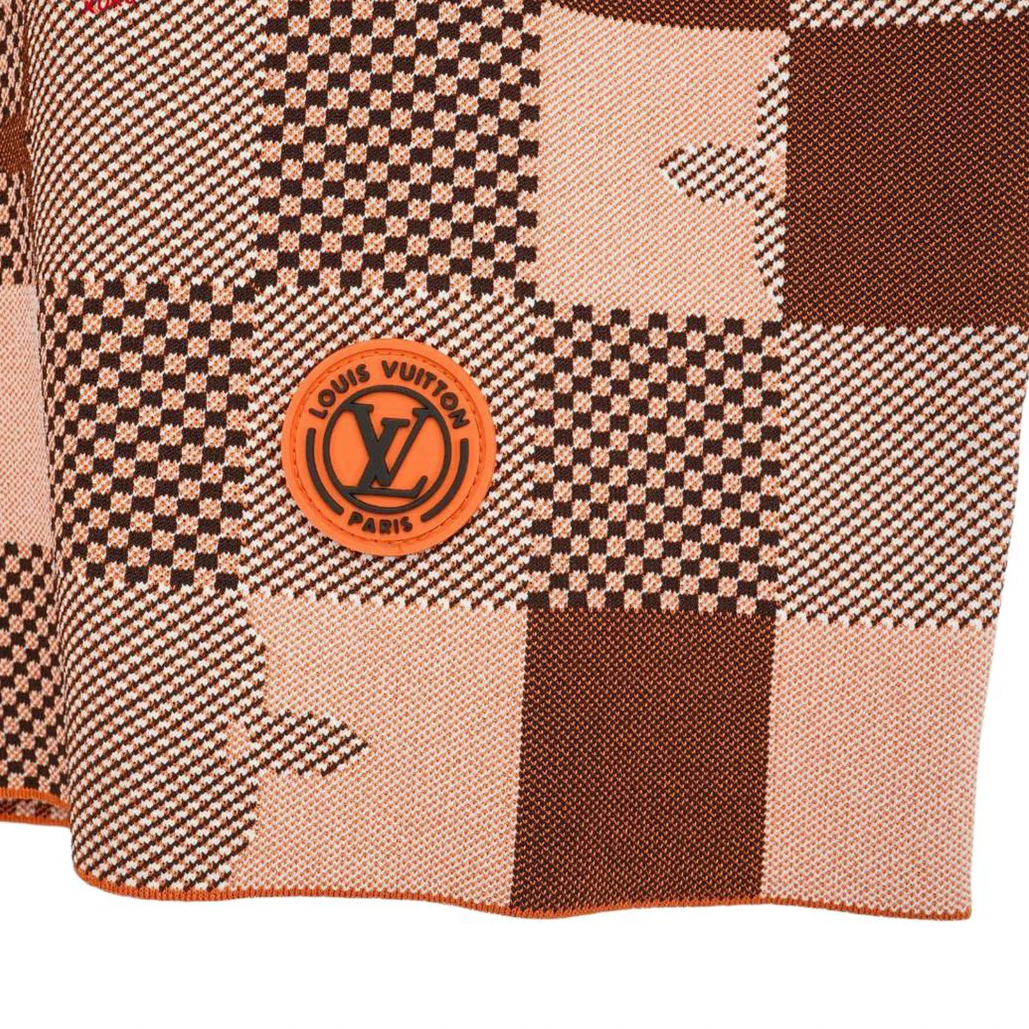 商品[国内直发] Louis Vuitton|SS23 格子提花工艺针织T恤 女款 玫红色,价格¥13183,第6张图片详细描述