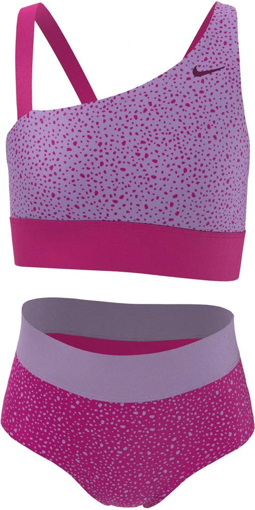 商品NIKE|Nike Girls' Asymmetrical Top and High Waist Swimsuit,价格¥148,第1张图片