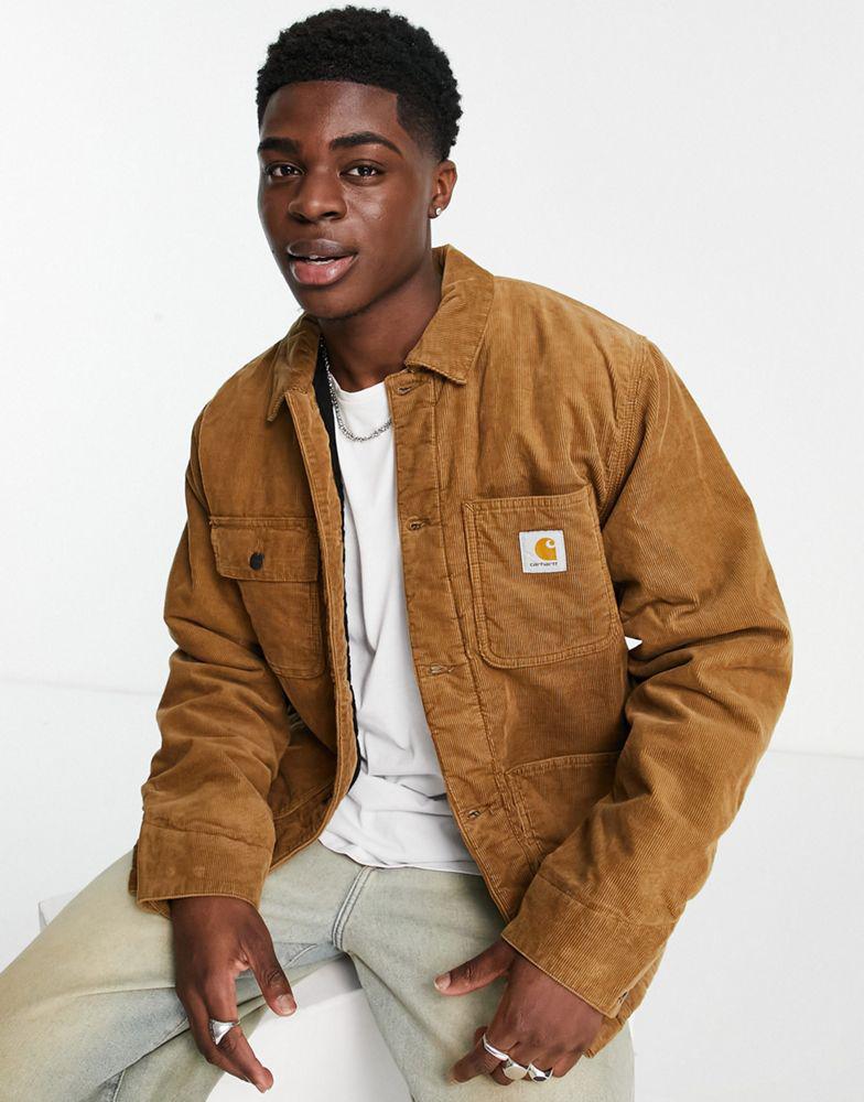 Carhartt WIP michigan cord jacket in dark brown商品第1张图片规格展示