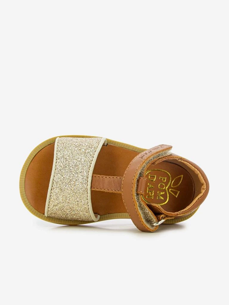 商品Pom D'Api|Pom D'Api Girls Leather Poppy Tao Easy Sandals in Brown,价格¥396,第4张图片详细描述