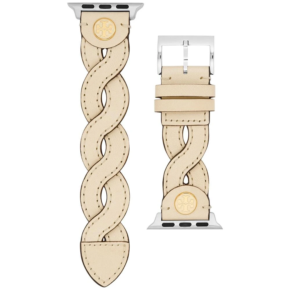 商品Tory Burch|Interchangeable Cream Braided Leather Strap For Apple Watch® 38mm/40mm,价格¥939,第2张图片详细描述