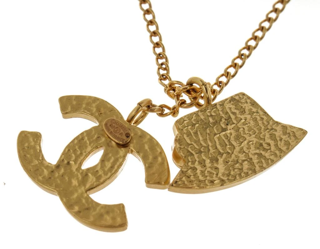 商品[二手商品] Chanel|Chanel Gold CC Charm Necklace,价格¥13597,第3张图片详细描述