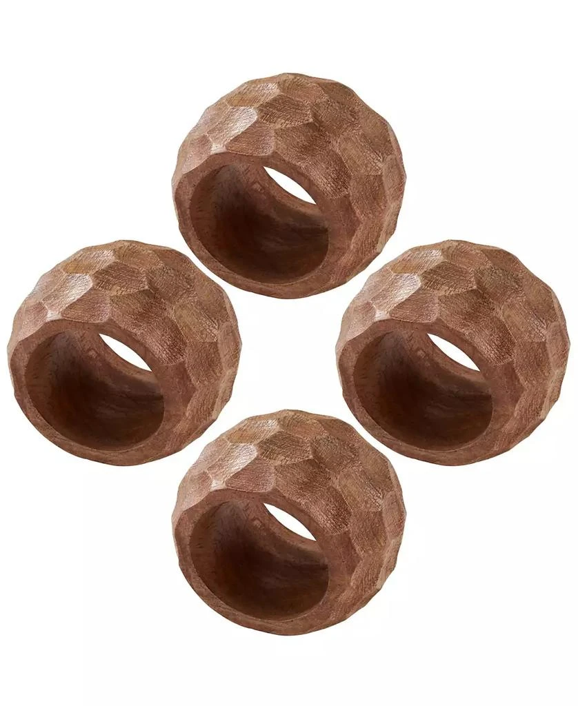 商品Saro Lifestyle|Mango Wood Napkin Ring with Chunky Design, Set of 4,价格¥260,第4张图片详细描述