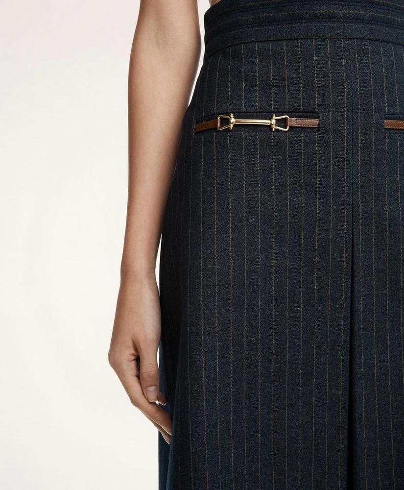 商品Brooks Brothers|Cotton Pleated A-Line Skirt,价格¥1216,第4张图片详细描述