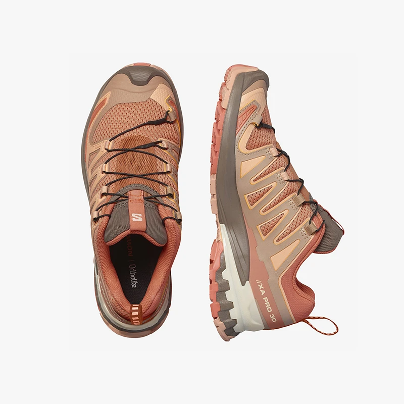 SALOMON 24新款 XP3V系列女士褐色三文鱼色纺织越野跑鞋 商品