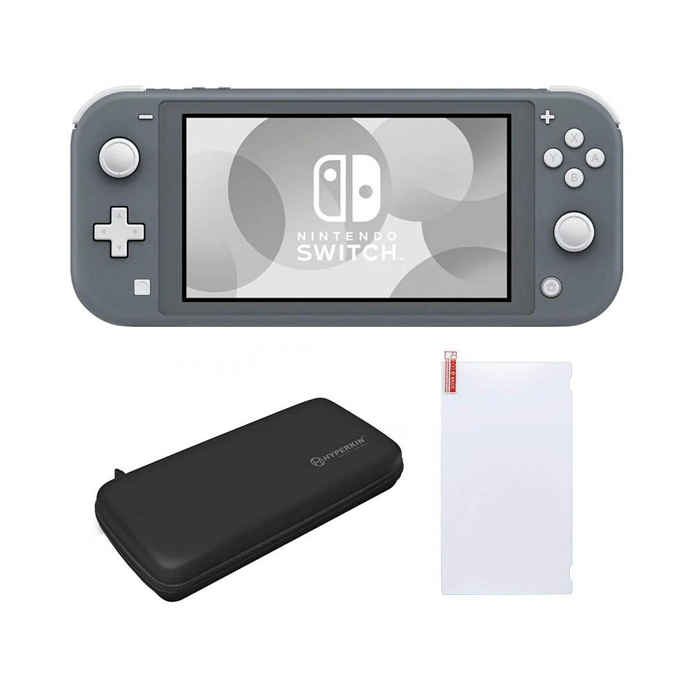 商品Nintendo|Switch Lite in Gray with Screen Protector & Case,价格¥1945,第1张图片