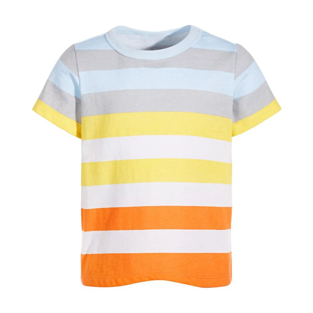 商品First Impressions|Baby Boys Colorblocked Stripe-Print T-Shirt, Created for Macy's,价格¥15,第1张图片