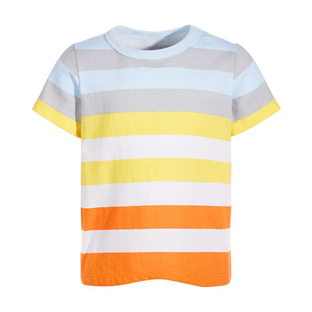 商品First Impressions|Baby Boys Colorblocked Stripe-Print T-Shirt, Created for Macy's,价格¥30,第1张图片