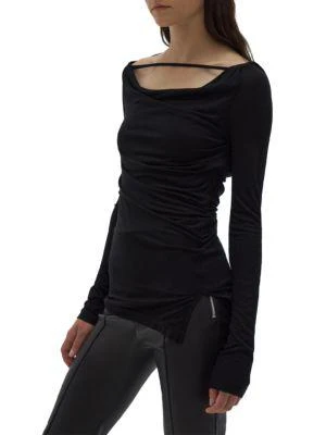 商品Helmut Lang|Scala Long Sleeve Asymmetric Top,价格¥299,第3张图片详细描述