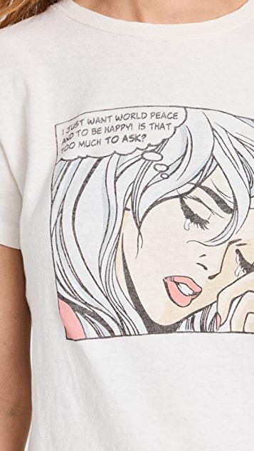商品Re/Done|World Peace 经典 T 恤,价格¥662,第7张图片详细描述