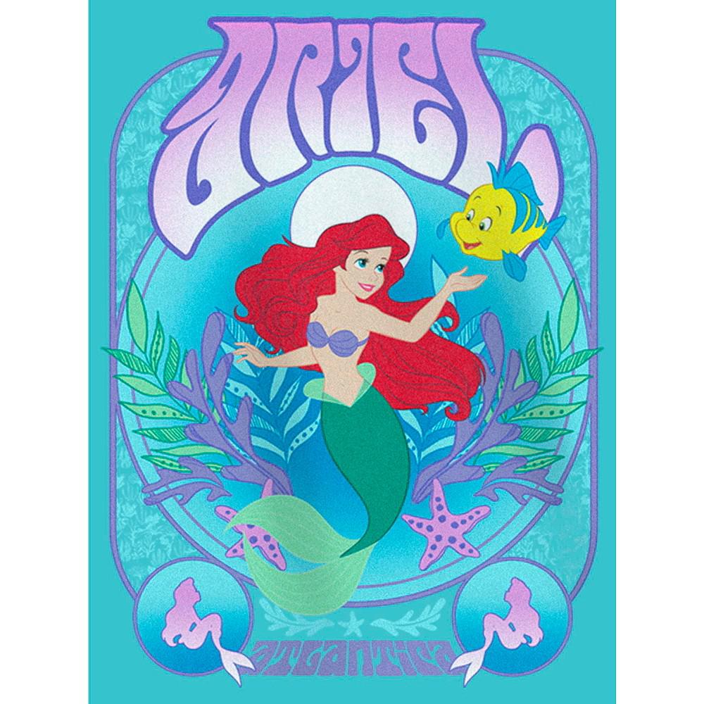 Girl's The Little Mermaid Ariel Flounder Poster Child T-Shirt商品第2张图片规格展示