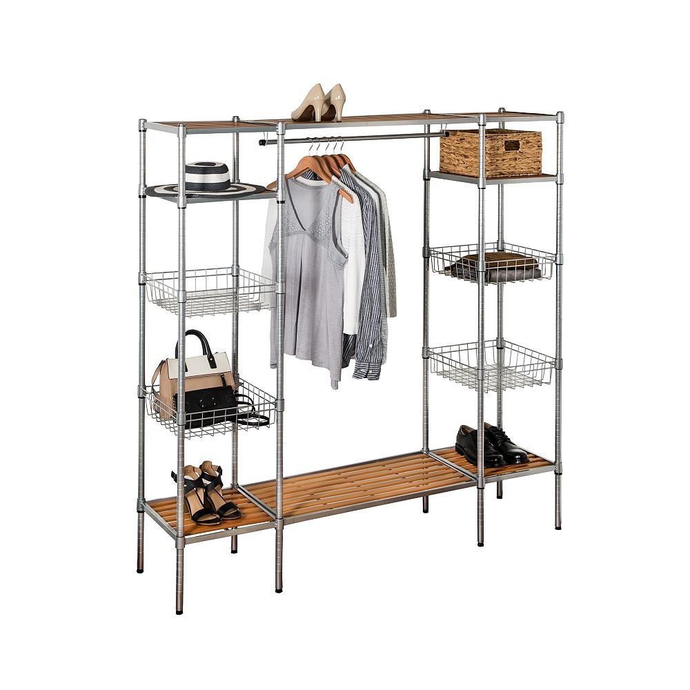Garment Bar and Shelves with Freestanding Closet商品第3张图片规格展示