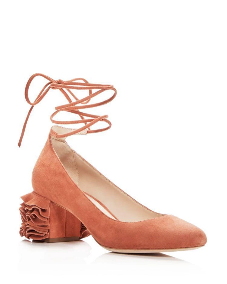 商品Loeffler Randall|Loeffler Randall Women's Clea Suede Ankle Tie Pumps,价格¥972,第1张图片