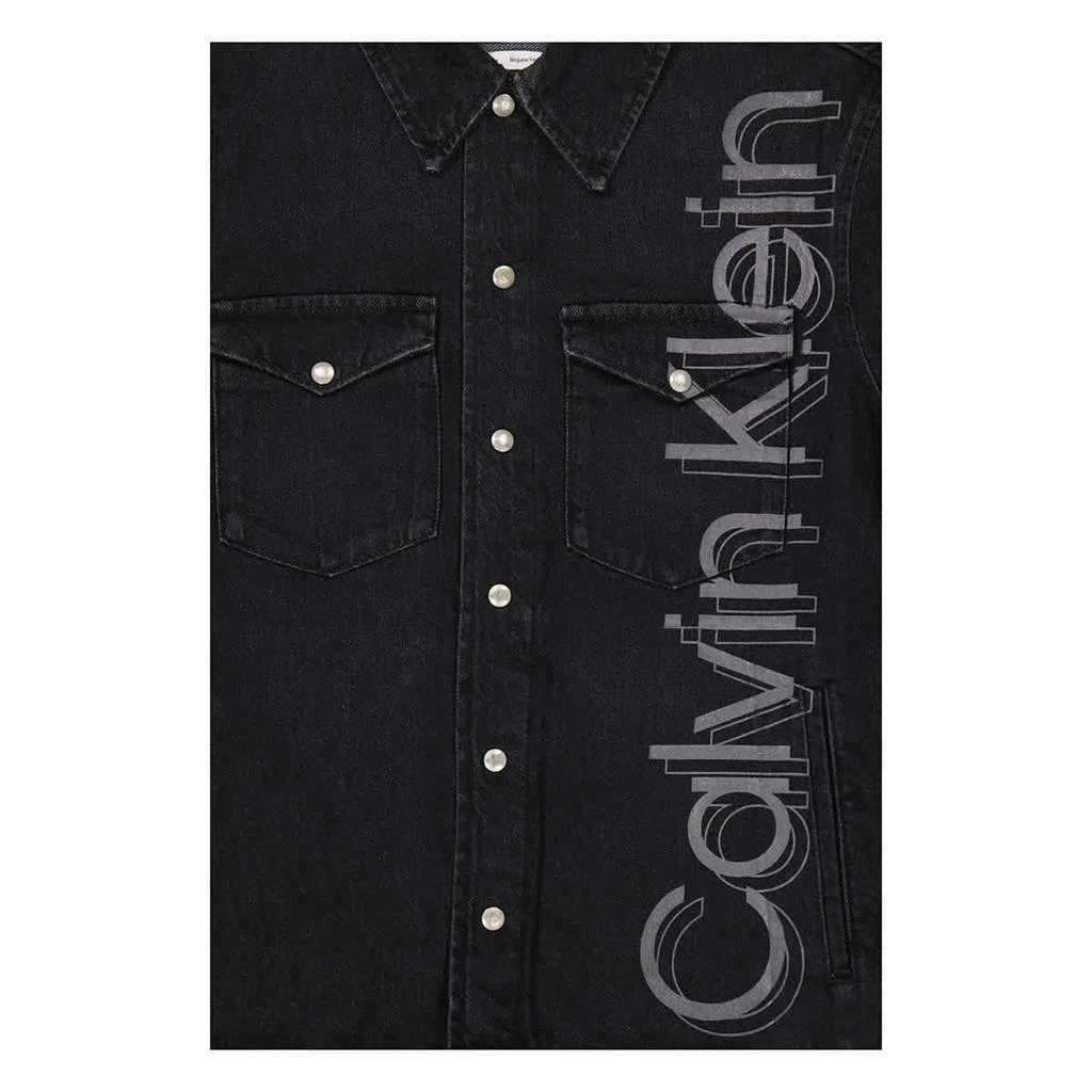 商品Calvin Klein|Calvin Klein Mens Denim Black Reconsidered Shirt Jacket, Size Small,价格¥735,第3张图片详细描述