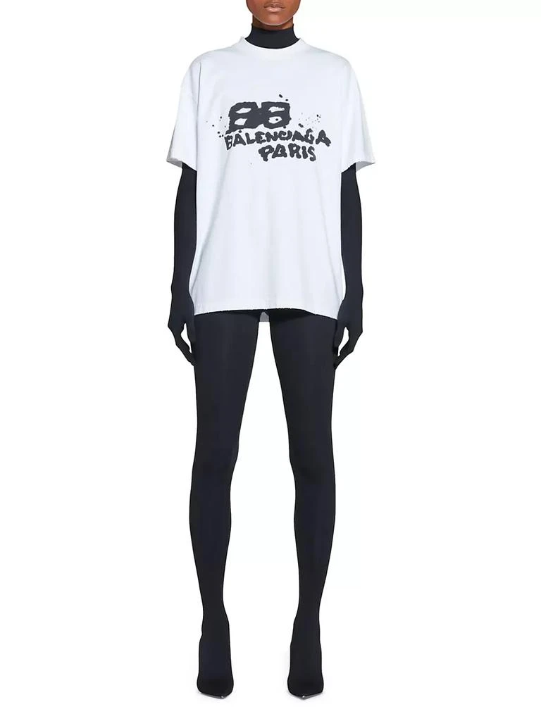 商品Balenciaga|Hand Drawn BB Icon T-shirt Medium Fit,价格¥5052,第2张图片详细描述