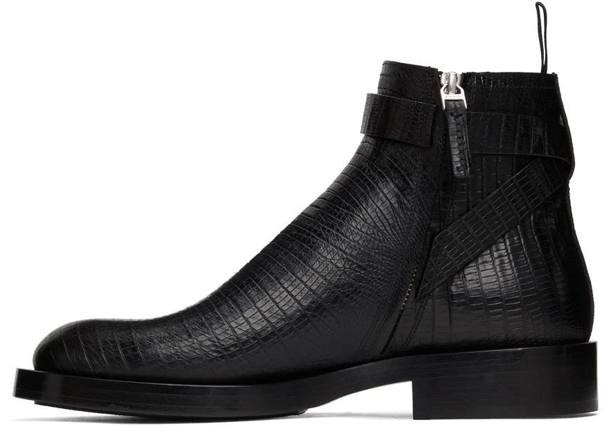 商品Givenchy|Black Lizard Padlock Boots,价格¥6495,第3张图片详细描述