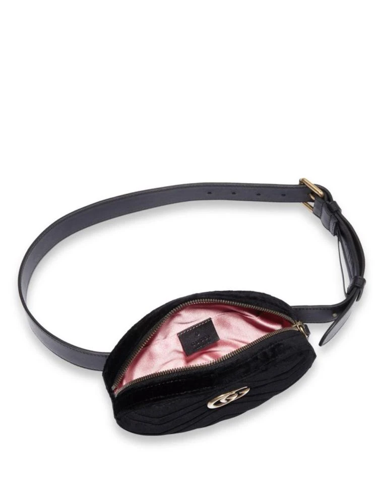 商品Gucci|GG Marmont Matelassé Velvet Belt Bag,价格¥7342,第2张图片详细描述