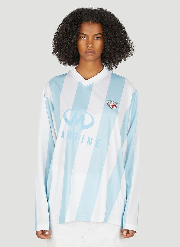 商品Martine Rose|Twist Football Long Sleeve T-Shirt in Light Blue,价格¥1731,第1张图片