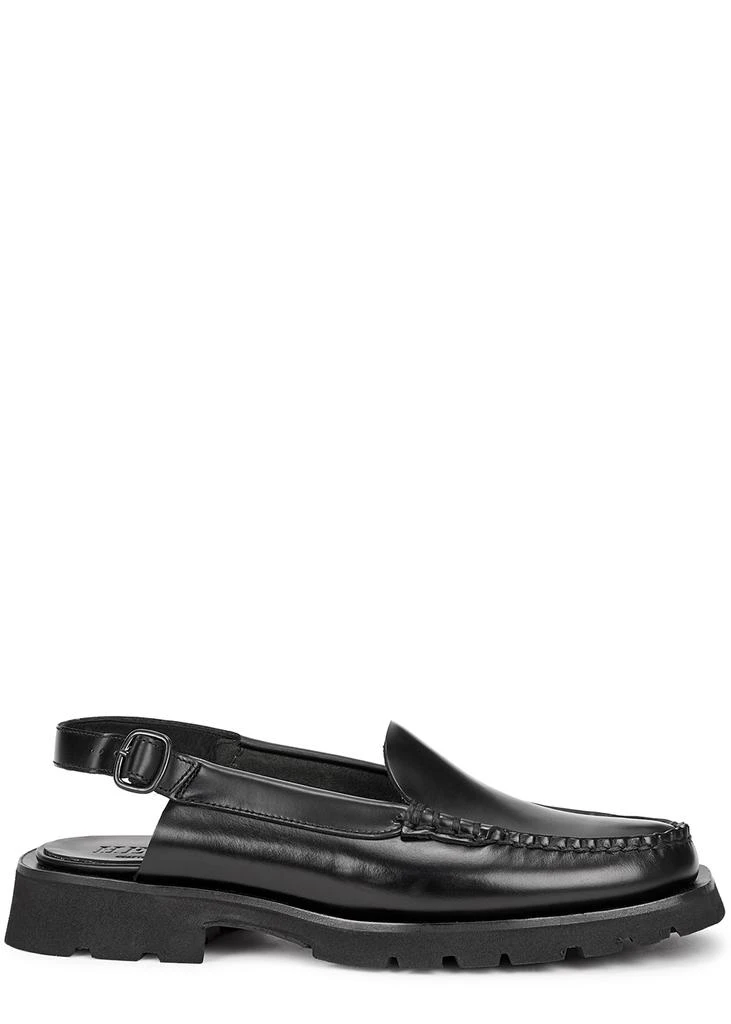 商品Hereu|Raiguer Sport black leather slingback loafers,价格¥1562,第1张图片