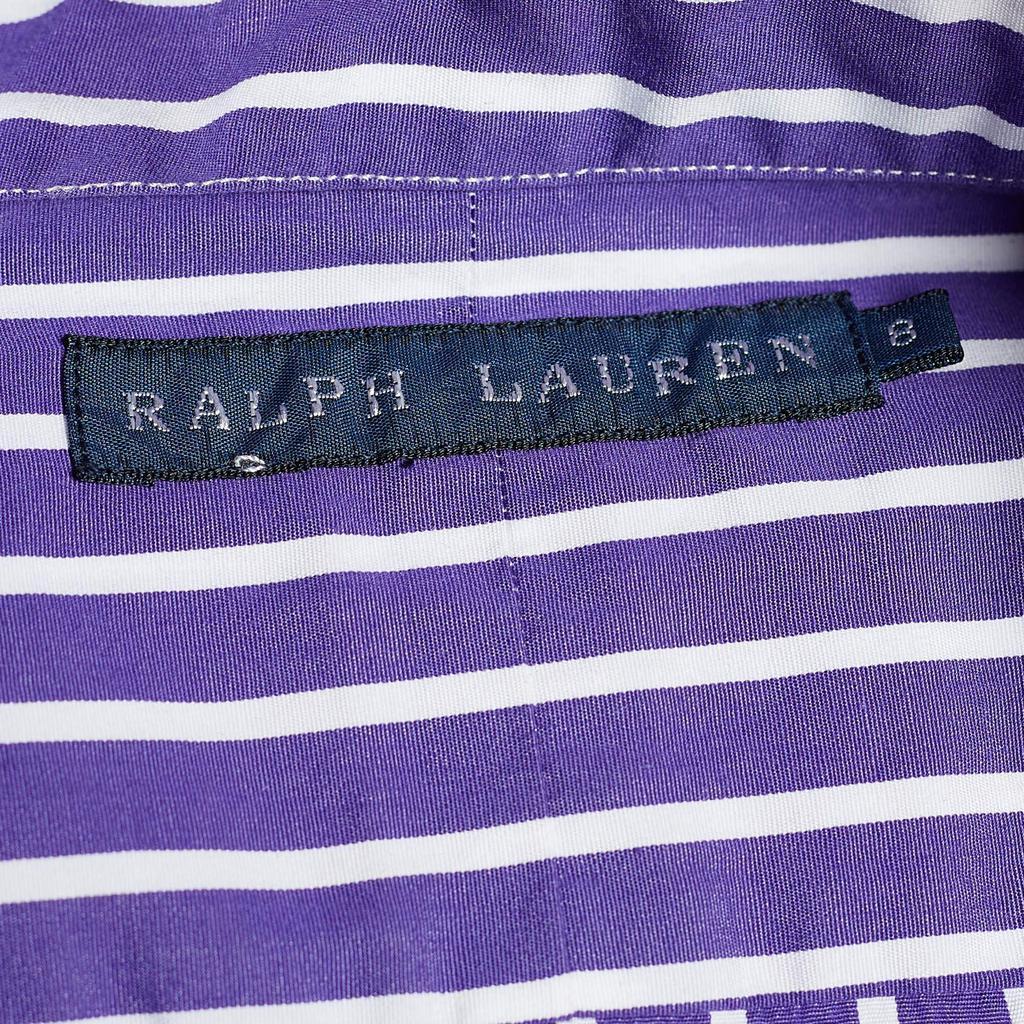 商品[二手商品] Ralph Lauren|Ralph Lauren Purple Striped Cotton Long Sleeve Shirt M,价格¥1000,第6张图片详细描述