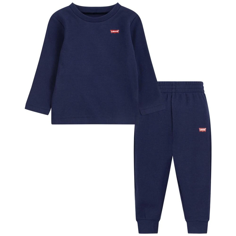 商品Levi's|Baby Boys Thermal Sweatshirt and Joggers, 2 Piece Set,价格¥170,第1张图片