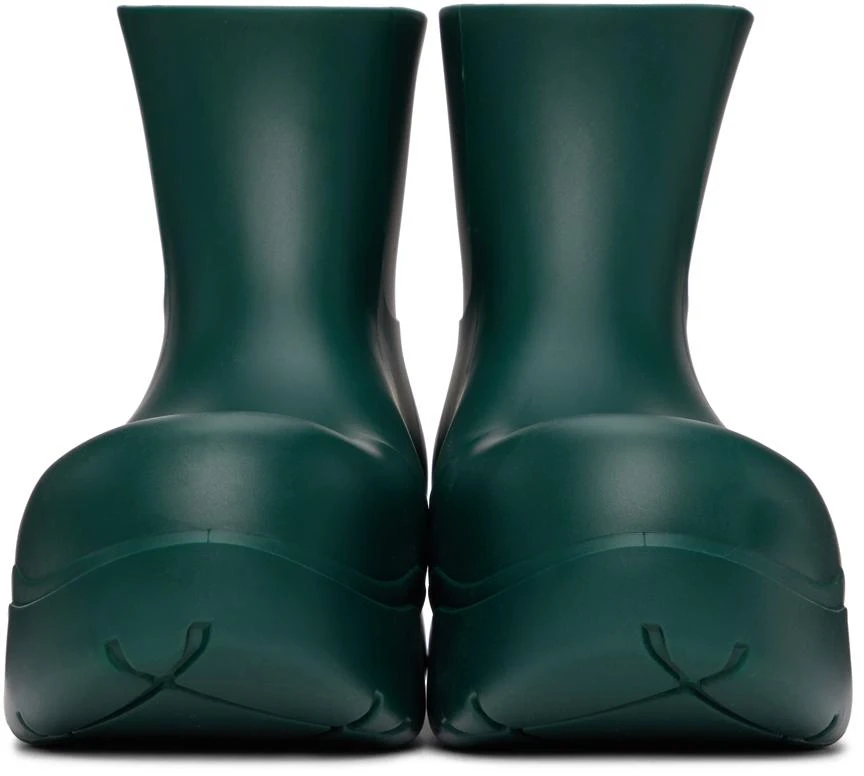 商品Bottega Veneta|Green Matte Puddle Chelsea Boots,价格¥6226,第2张图片详细描述