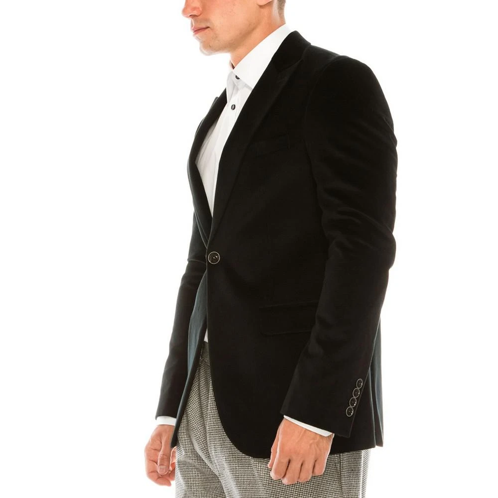 商品RON TOMSON|Men's Modern Italian Velvet Kennedy Blazer,价格¥3560,第3张图片详细描述