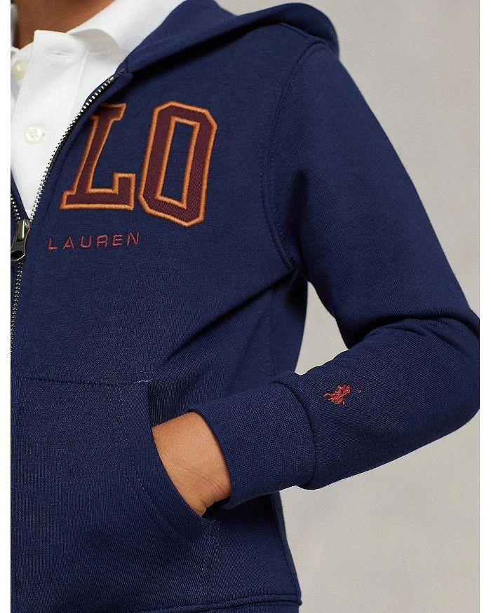 商品Ralph Lauren|Boys' Logo Fleece Full-Zip Hoodie - Little Kid,价格¥222,第3张图片详细描述