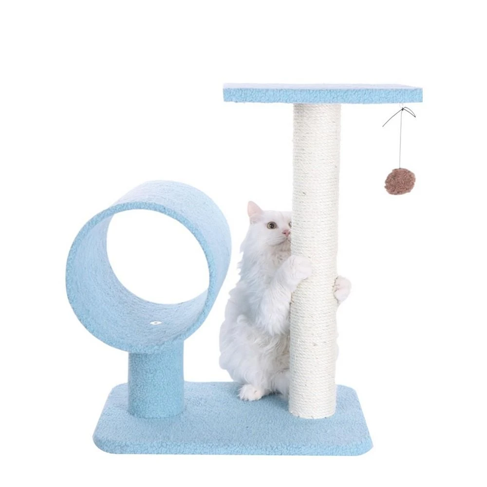 商品Macy's|25" Real Wood Cat Tree With Scratcher And Tunnel For Privacy,价格¥821,第1张图片