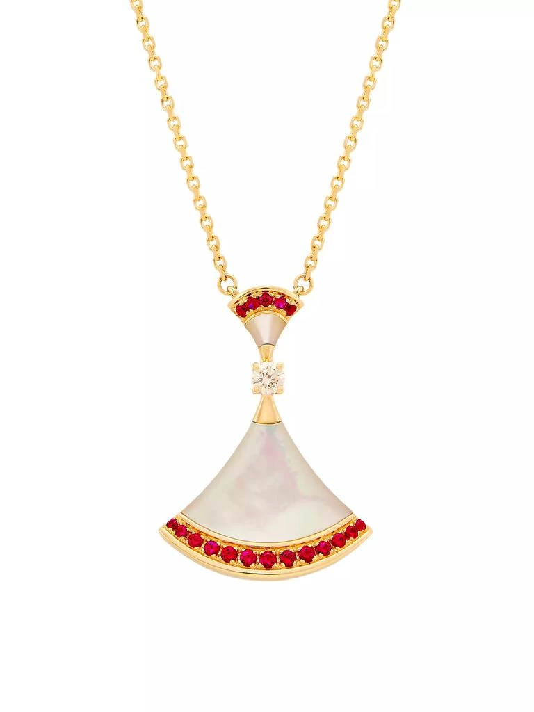 商品BVLGARI|​Divas' Dream 18K Rose Gold, Mother-Of-Pearl & Diamond Pendant Necklace,价格¥39744,第1张图片